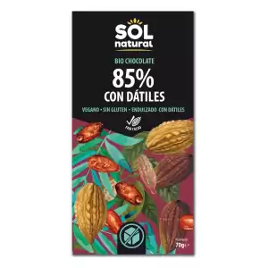 TABLETA 85% DATILES 70GR SOL NATURAL