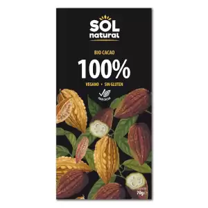 TABLETA DE CACAO PURO 100% 70GR