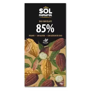 TABLETA DE CHOCOLATE 85% CACAO 70GR